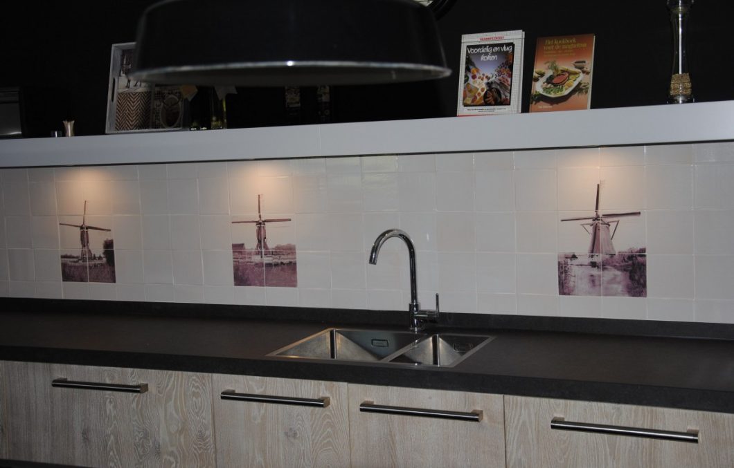 Houten keuken white wash