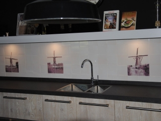 Houten keuken white wash