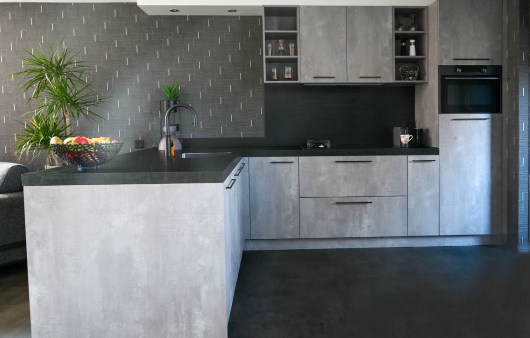 Betonlook keuken in Hardinxveld-Giessendam