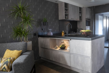 Moderne betonlook keuken in Hardinxveld-Giessendam