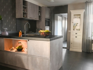 Betonlook keuken in Hardinxveld-Giessendam